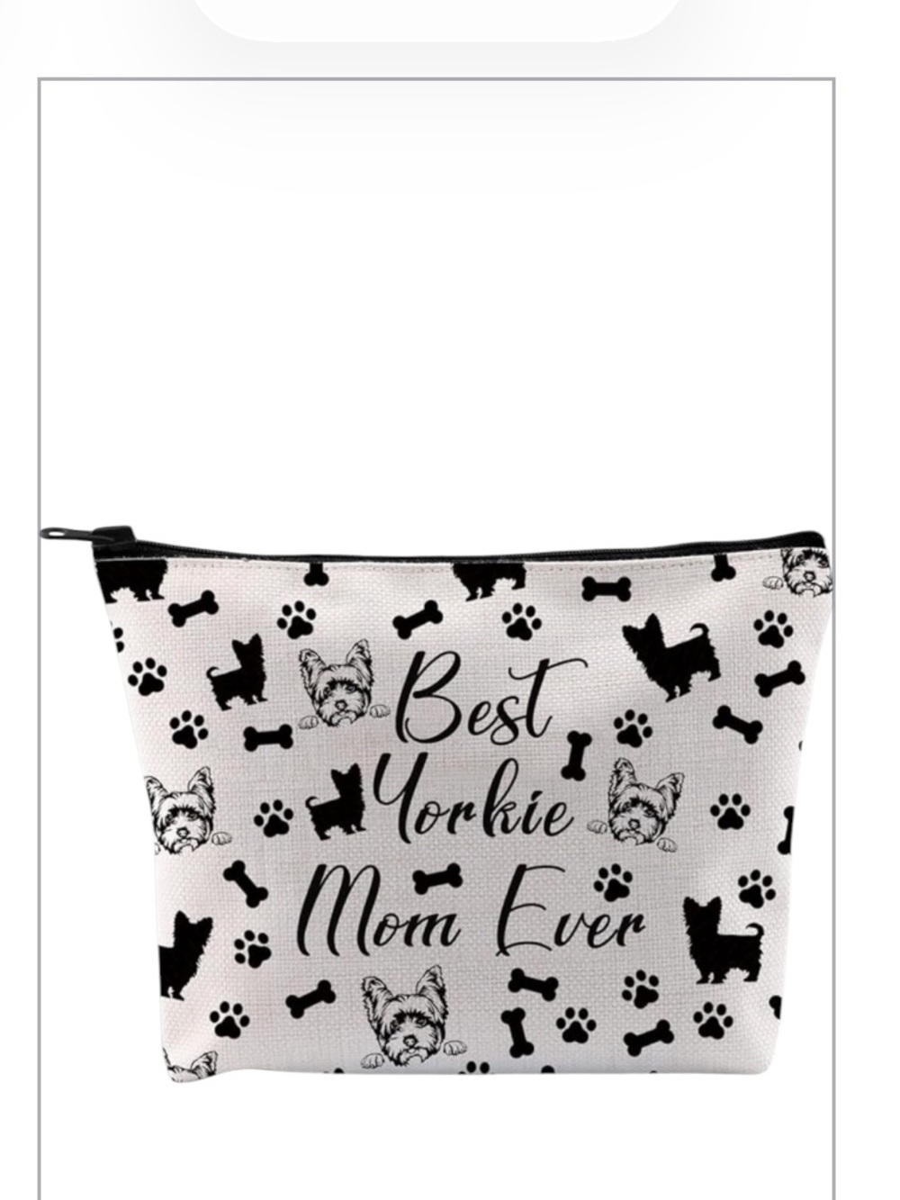 GJTIM women’s Best Yorkie Mom Ever Graphic Makeup Bag
